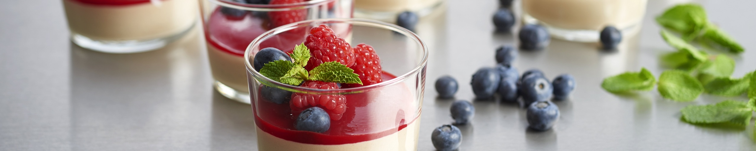 Panna Cotta in kleinen Gläschen 